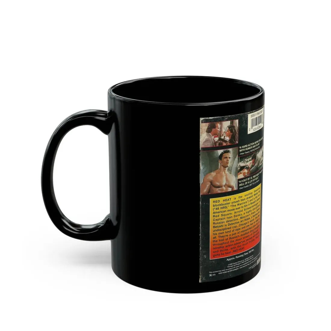 RED HEAT SCHWARZENEGGER (VHS COVER) - Black Coffee Mug - Go Mug Yourself