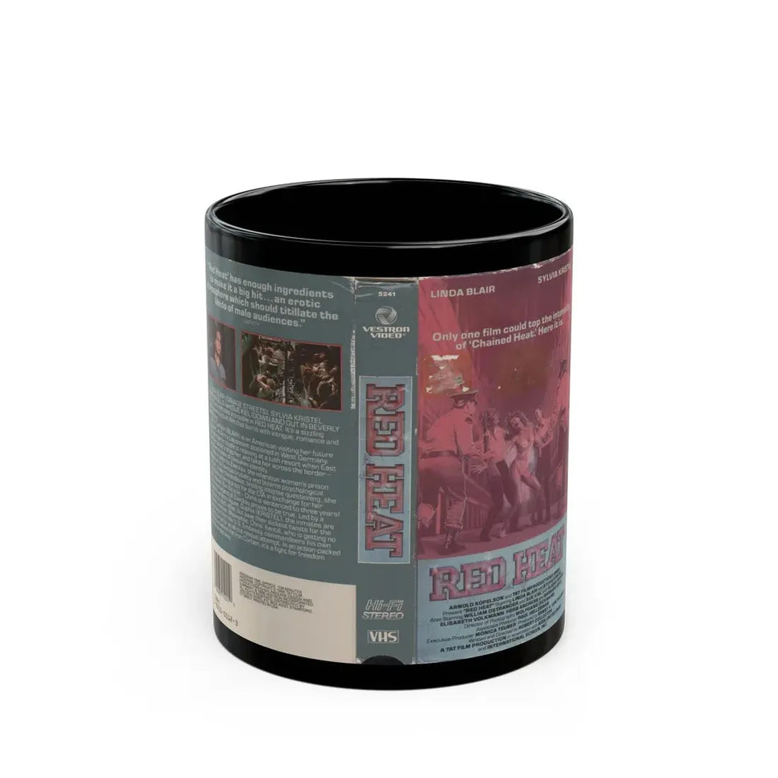 RED HEAT (VHS COVER) - Black Coffee Mug 11oz - Go Mug Yourself