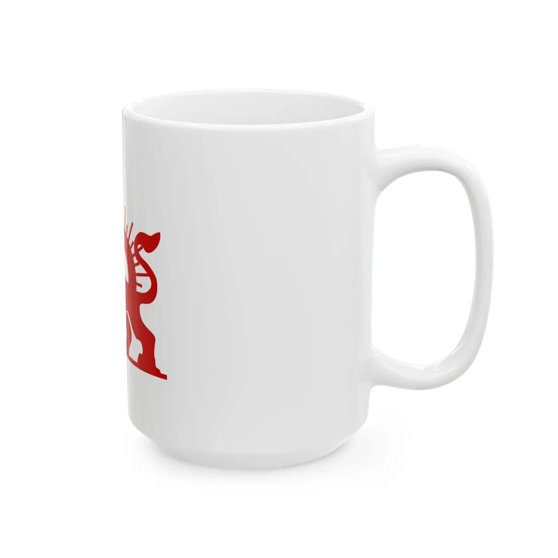 Red Lion with Sun (Iran) White Coffee Mug - Go Mug Yourself