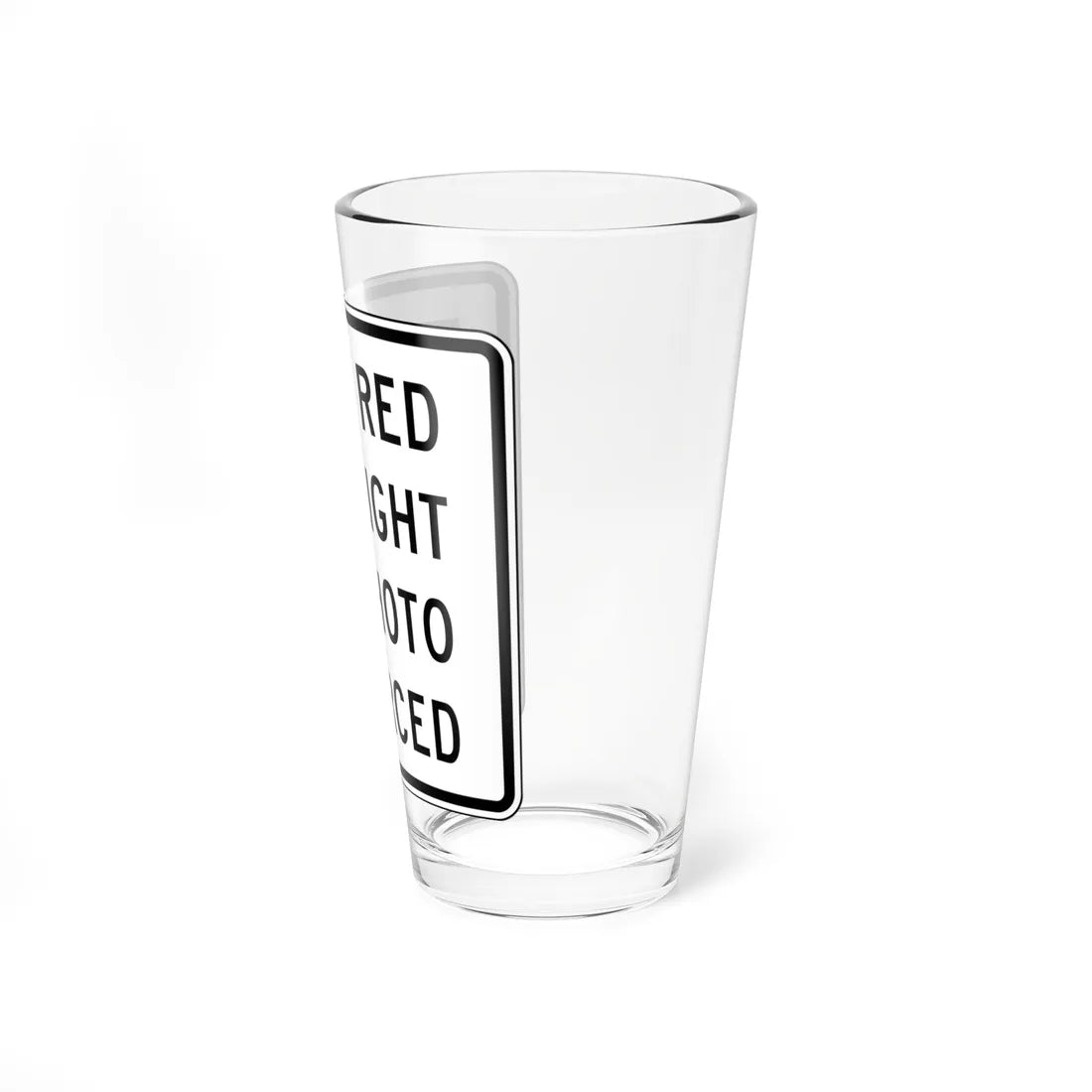 RED PHOTO ENFORCED Delaware R10-19-DE (Delaware) (Road Sign) Pint Glss 16oz - Go Mug Yourself