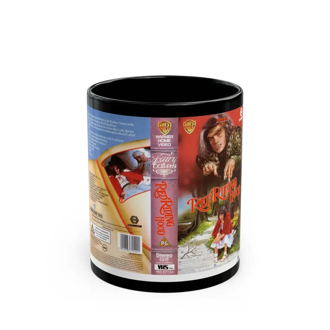 RED RIDING HOOD CANNON (VHS COVER) - Black Coffee Mug 11oz - Go Mug Yourself