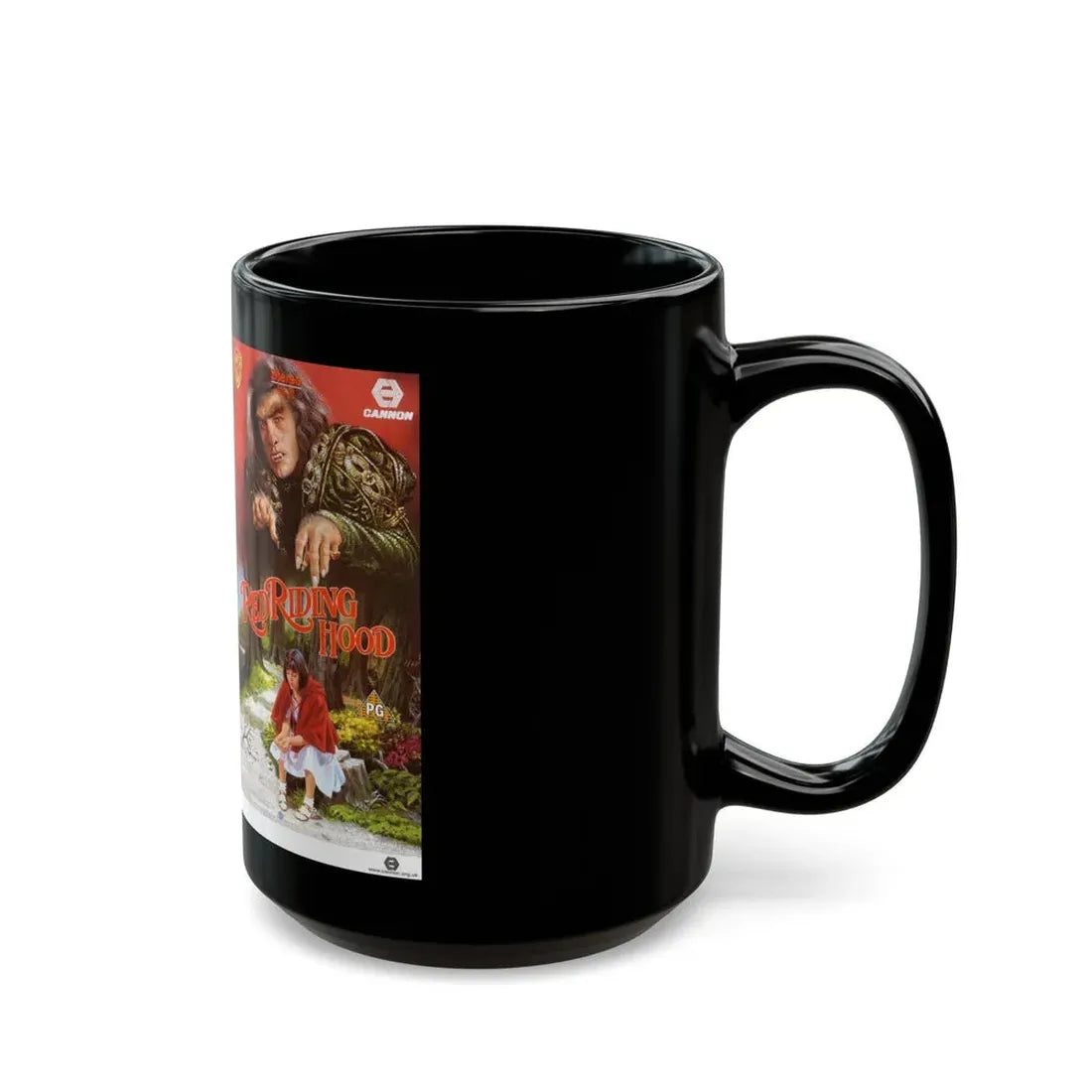 RED RIDING HOOD CANNON (VHS COVER) - Black Coffee Mug - Go Mug Yourself