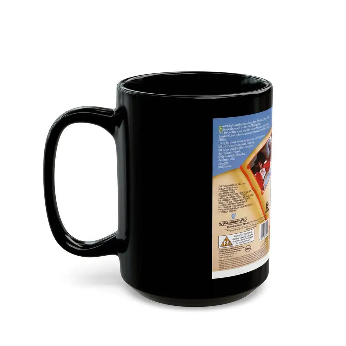 RED RIDING HOOD CANNON (VHS COVER) - Black Coffee Mug - Go Mug Yourself