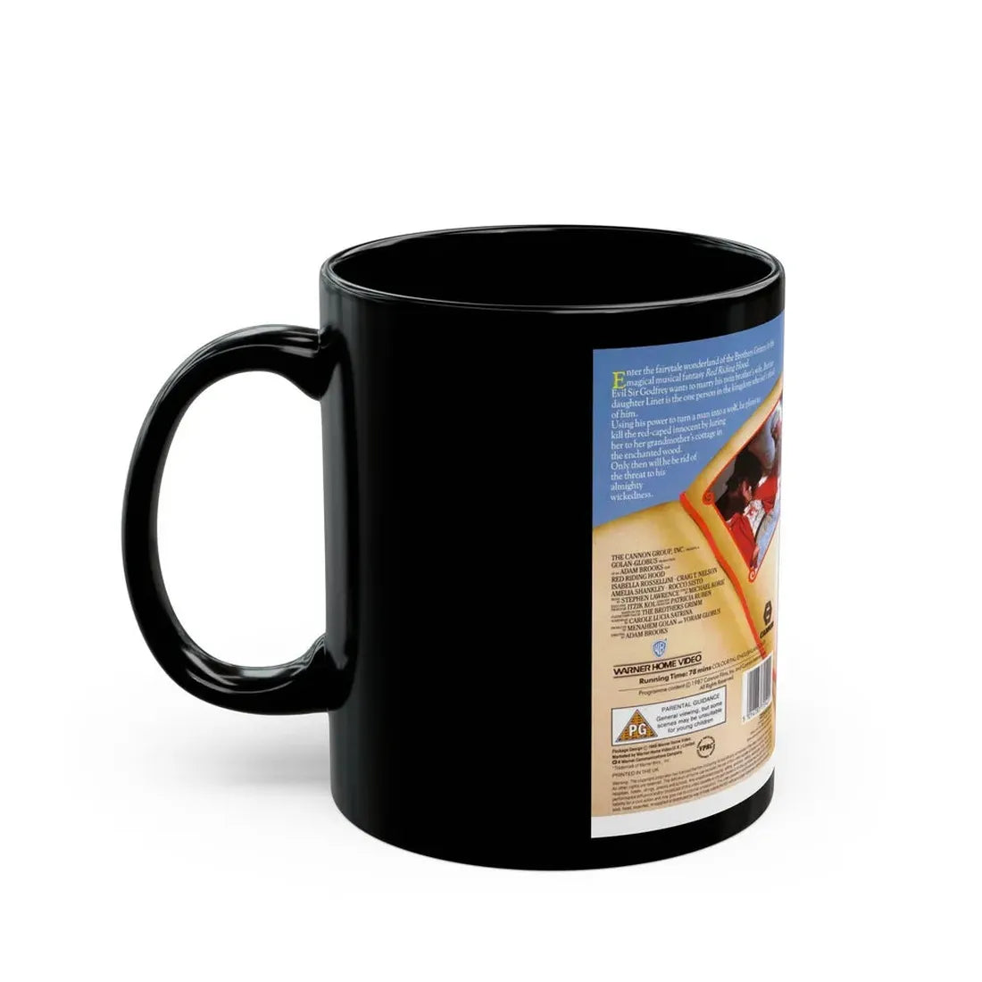 RED RIDING HOOD CANNON (VHS COVER) - Black Coffee Mug - Go Mug Yourself