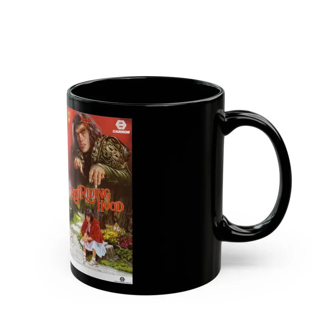 RED RIDING HOOD CANNON (VHS COVER) - Black Coffee Mug - Go Mug Yourself