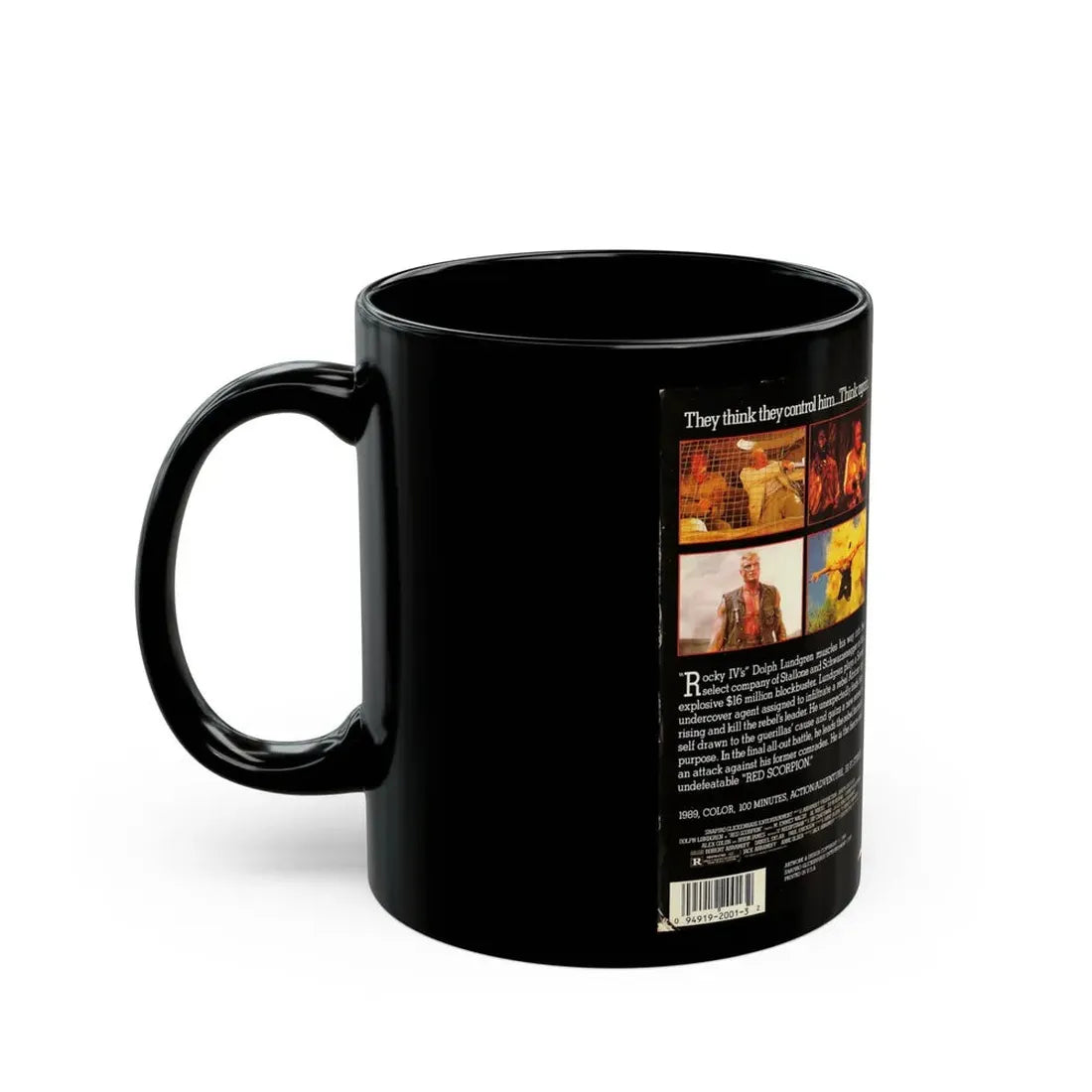 RED SCORPION (VHS COVER) - Black Coffee Mug - Go Mug Yourself