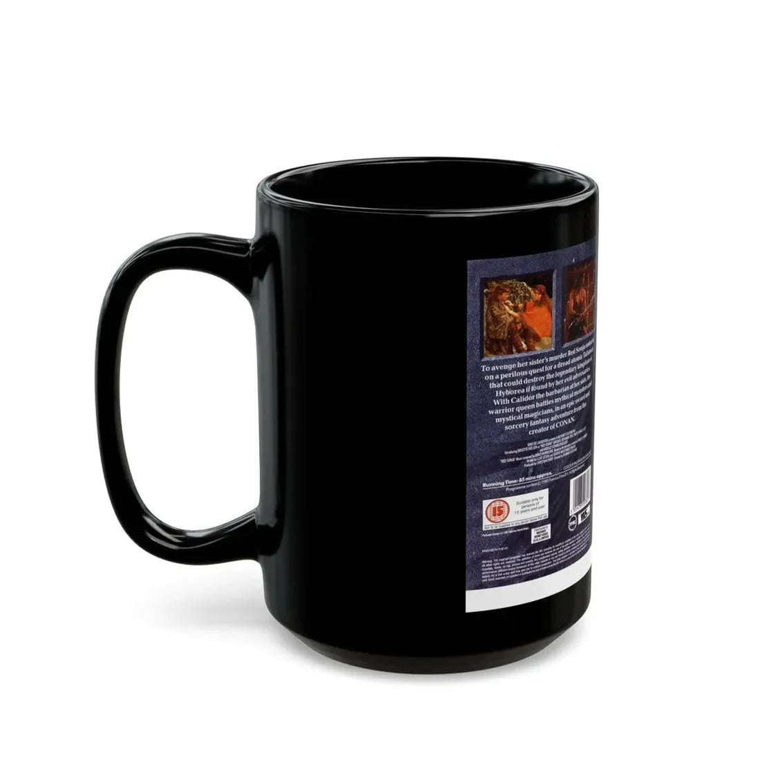 RED SONJA (VHS COVER) - Black Coffee Mug - Go Mug Yourself
