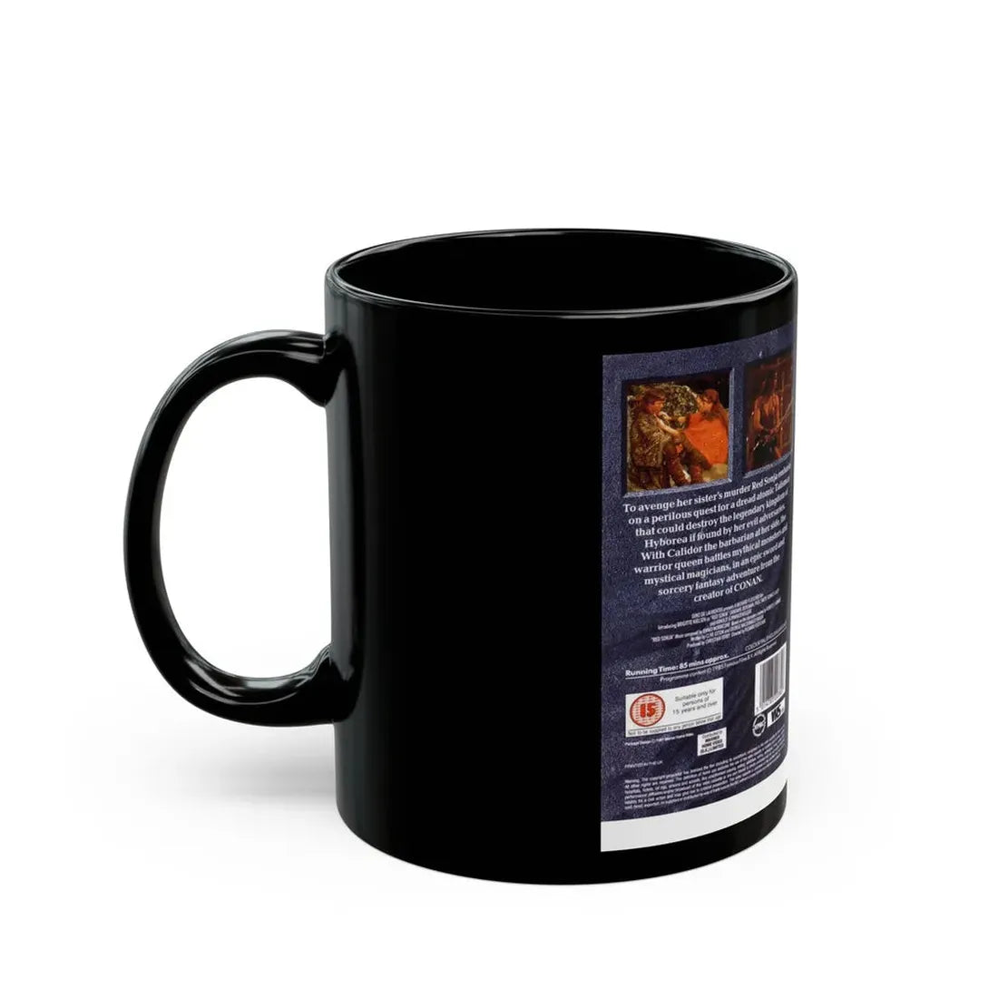RED SONJA (VHS COVER) - Black Coffee Mug - Go Mug Yourself