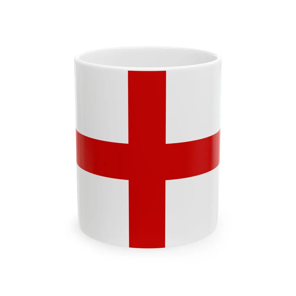 Red St Georges Cross (Germany) White Coffee Mug 11oz - Go Mug Yourself