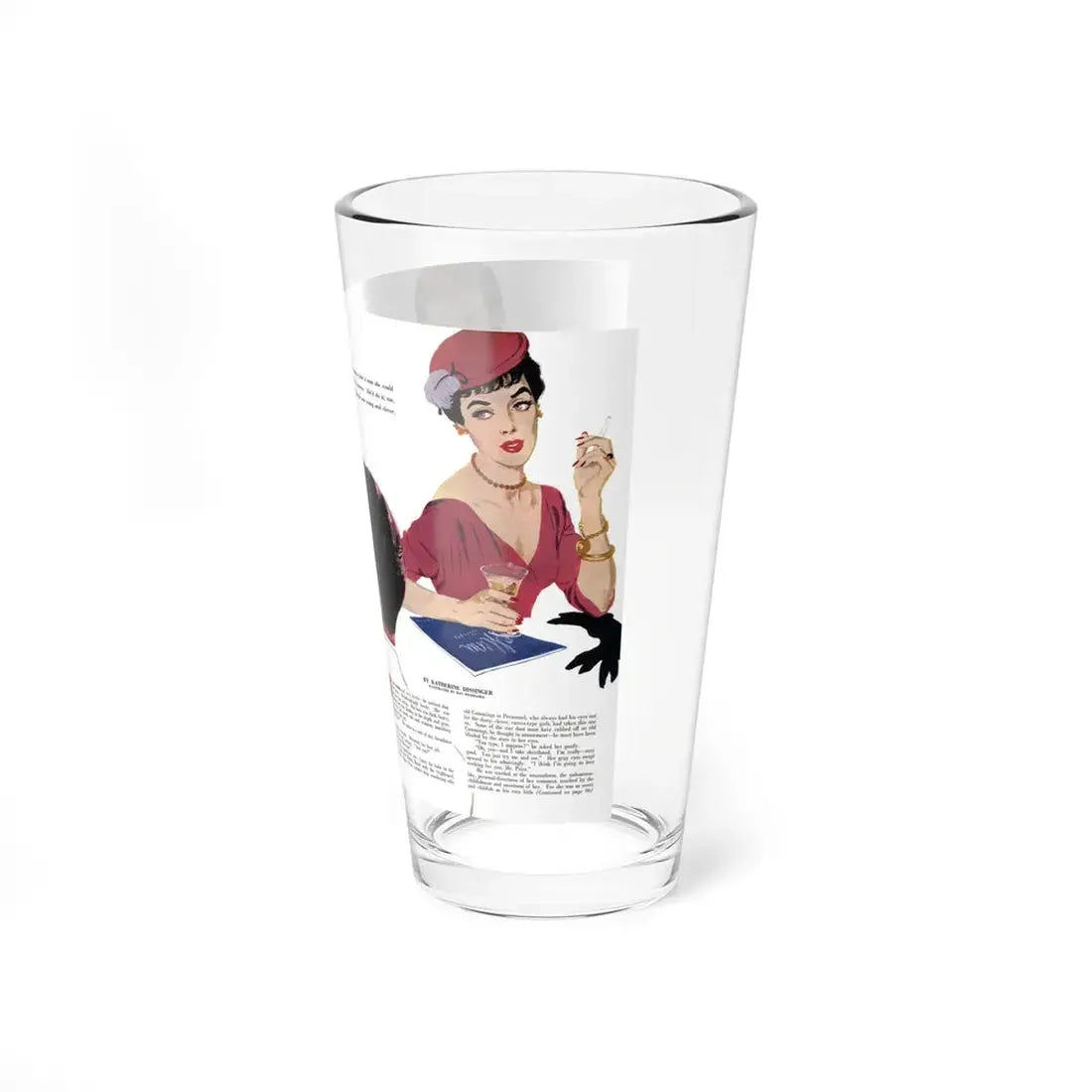 Red Wings, Redbook magazine, November 1954 (Magazine Illustration) Pint Glass 16oz - Go Mug Yourself