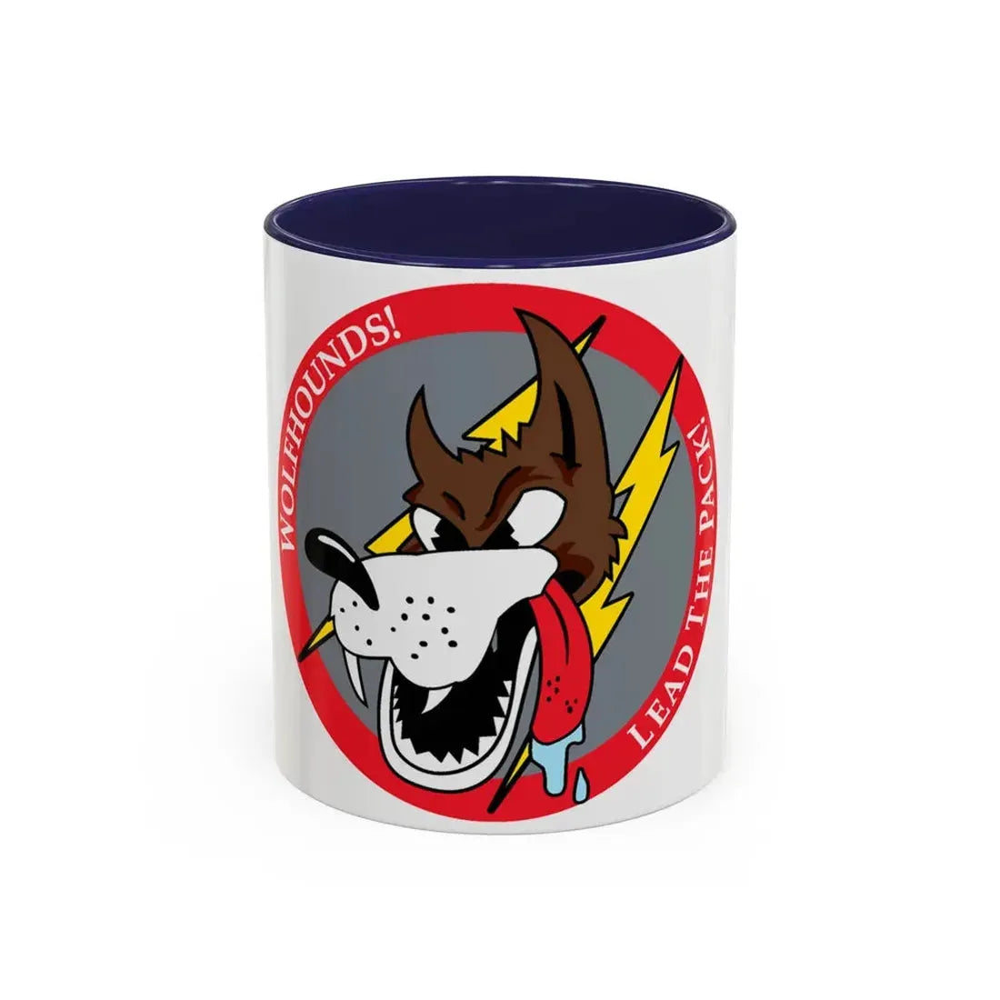 Red Wolfhound Patch (U.S. Air Force) Accent Coffee Mug 11oz Navy - Go Mug Yourself