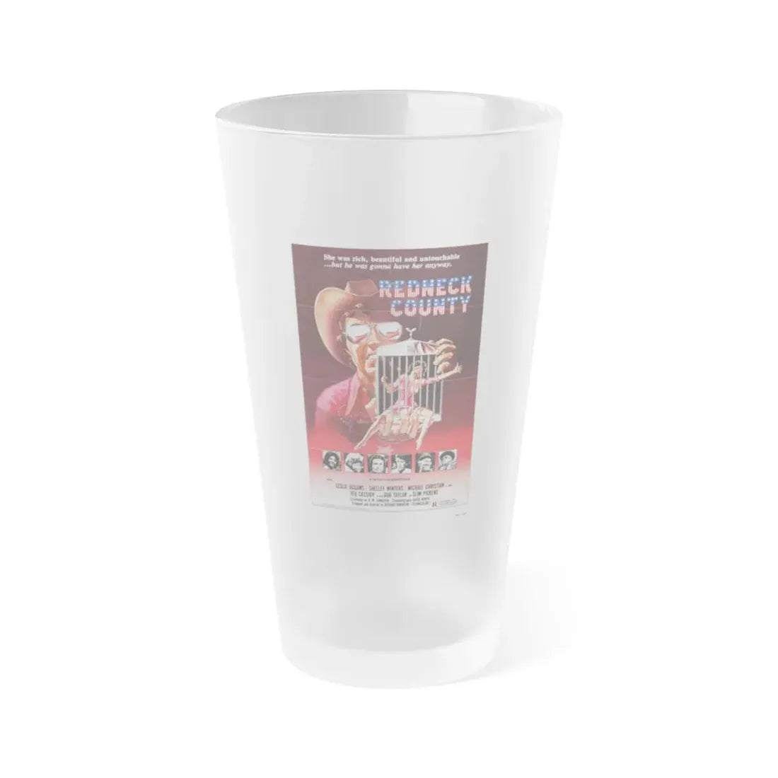 REDNECK COUNTY (POOR PRETTY EDDIE) 1975 Movie Poster - Frosted Pint Glass 16oz Default Title - Go Mug Yourself