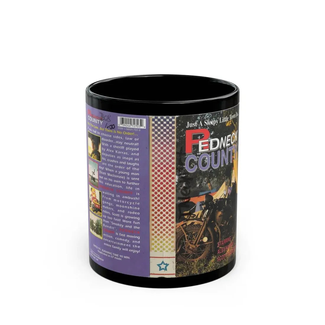 REDNECK COUNTY (VHS COVER) - Black Coffee Mug 11oz - Go Mug Yourself