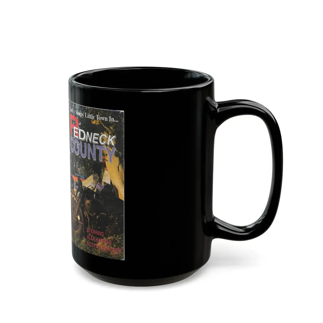 REDNECK COUNTY (VHS COVER) - Black Coffee Mug - Go Mug Yourself