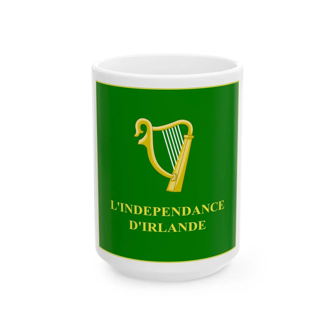Regimental Colours of the Irish Legion Obverse (Ireland) White Coffee Mug 15oz - Go Mug Yourself