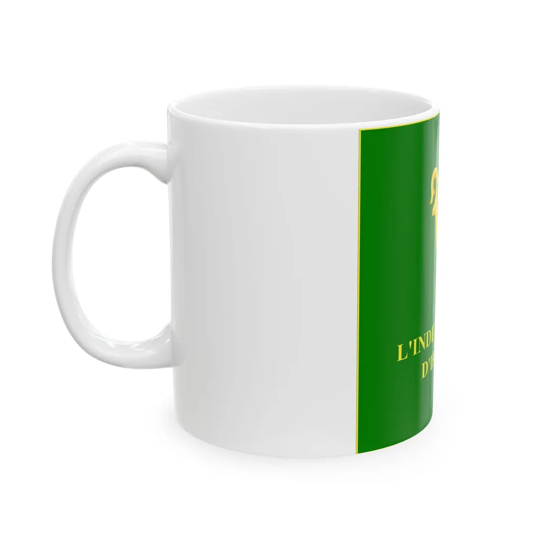 Regimental Colours of the Irish Legion Obverse (Ireland) White Coffee Mug - Go Mug Yourself