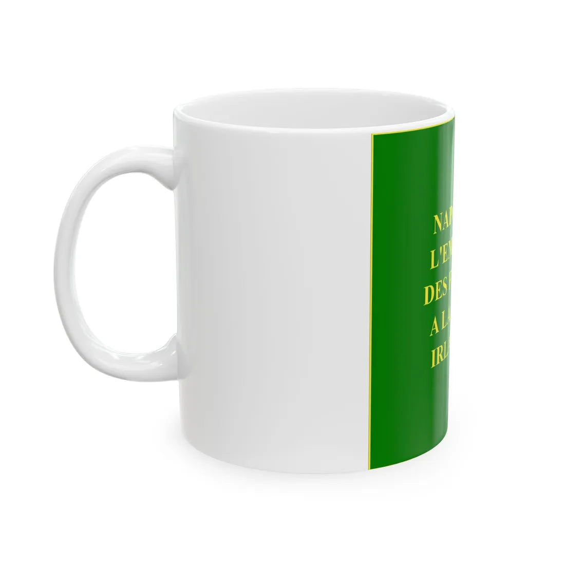 Regimental Colours of the Irish Legion Reverse (Ireland) White Coffee Mug - Go Mug Yourself