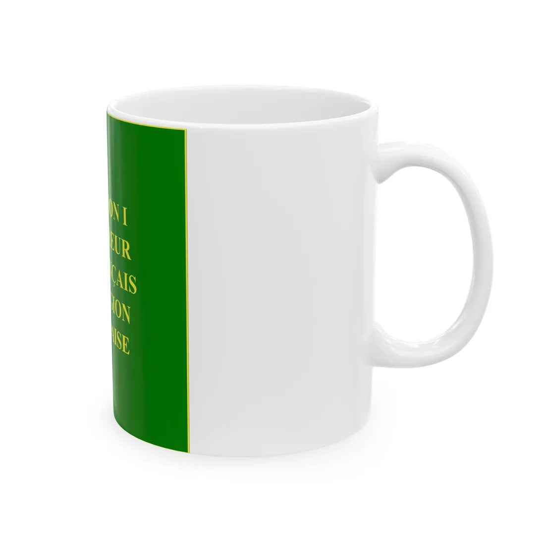 Regimental Colours of the Irish Legion Reverse (Ireland) White Coffee Mug - Go Mug Yourself