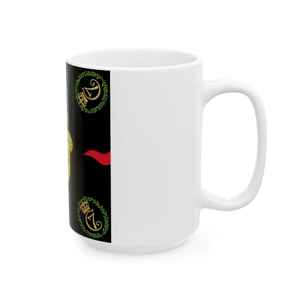 Regimental flag of 1st Jutland Infantry Regiment (Denmark) White Coffee Mug - Go Mug Yourself