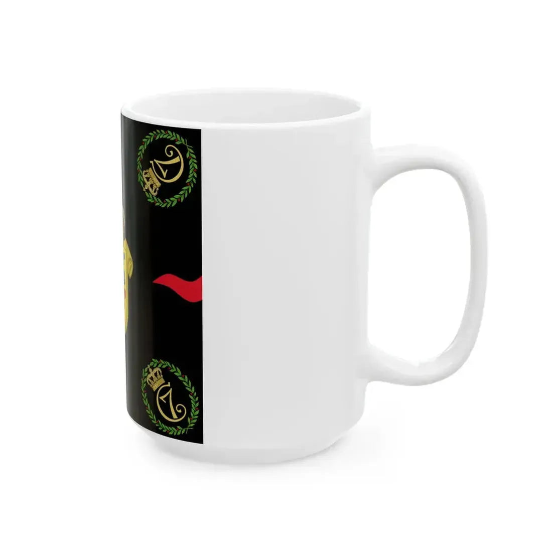 Regimental flag of 1st Jutland Infantry Regiment (Denmark) White Coffee Mug - Go Mug Yourself