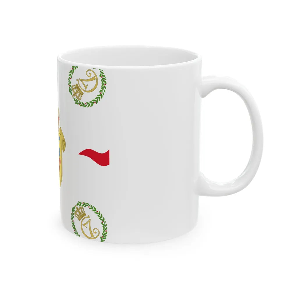 Regimental flag of 2nd Jutland Infantry Regiment (Denmark) White Coffee Mug - Go Mug Yourself