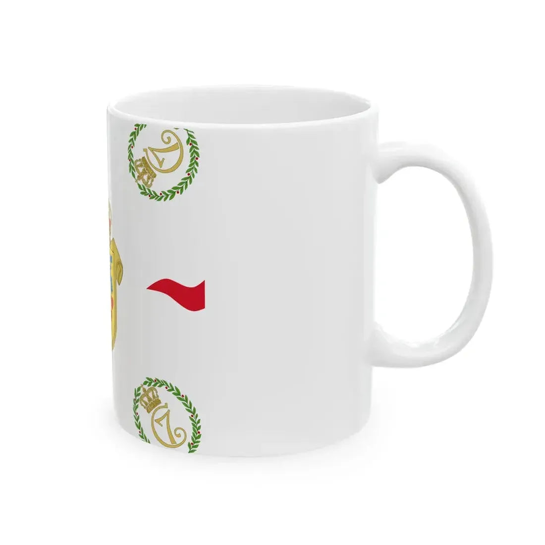 Regimental flag of 2nd Jutland Infantry Regiment (Denmark) White Coffee Mug - Go Mug Yourself