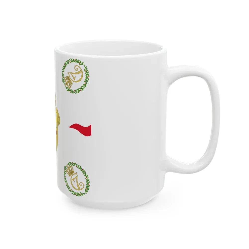 Regimental flag of 2nd Jutland Infantry Regiment (Denmark) White Coffee Mug - Go Mug Yourself