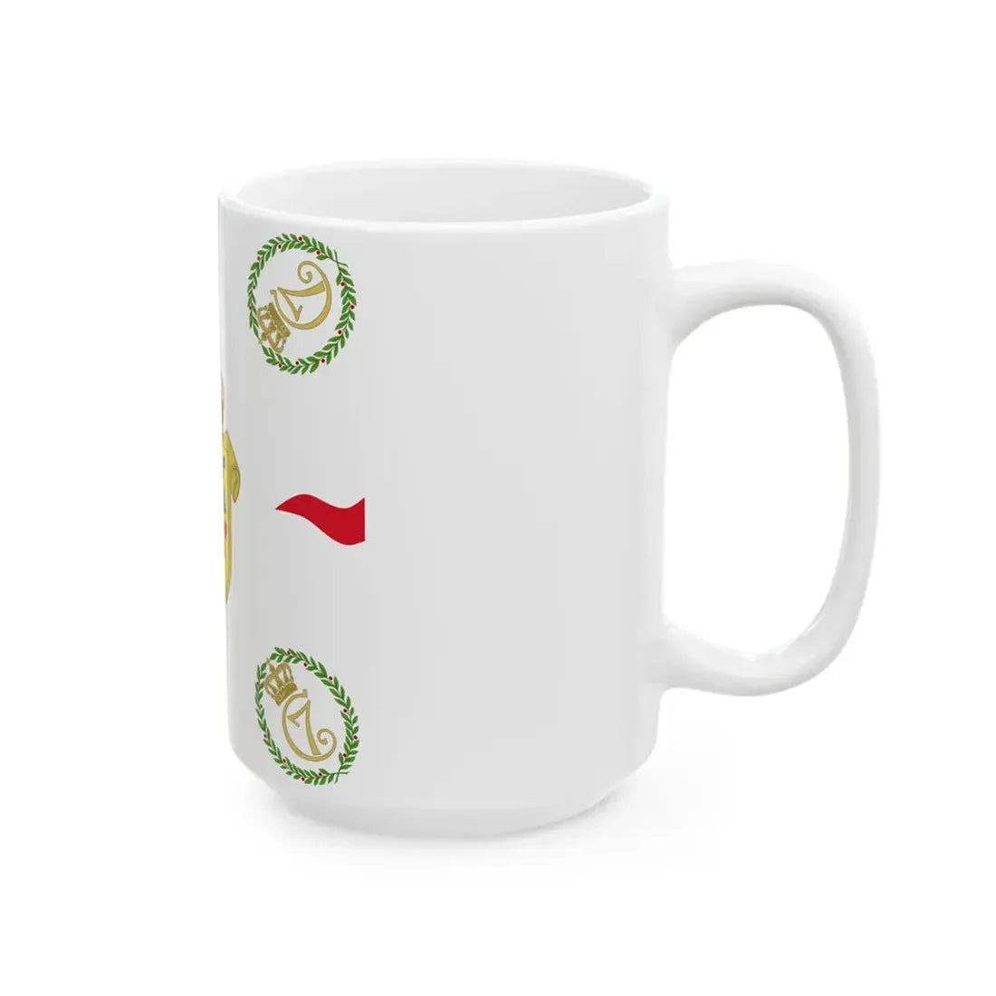 Regimental flag of 2nd Jutland Infantry Regiment (Denmark) White Coffee Mug - Go Mug Yourself