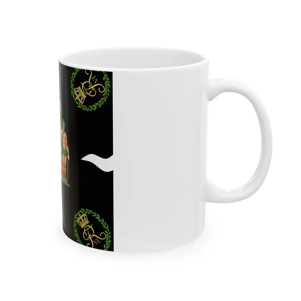 Regimental flag of 2nd Life regiment on Foot Denmark 1819-1842 (Denmark) White Coffee Mug - Go Mug Yourself
