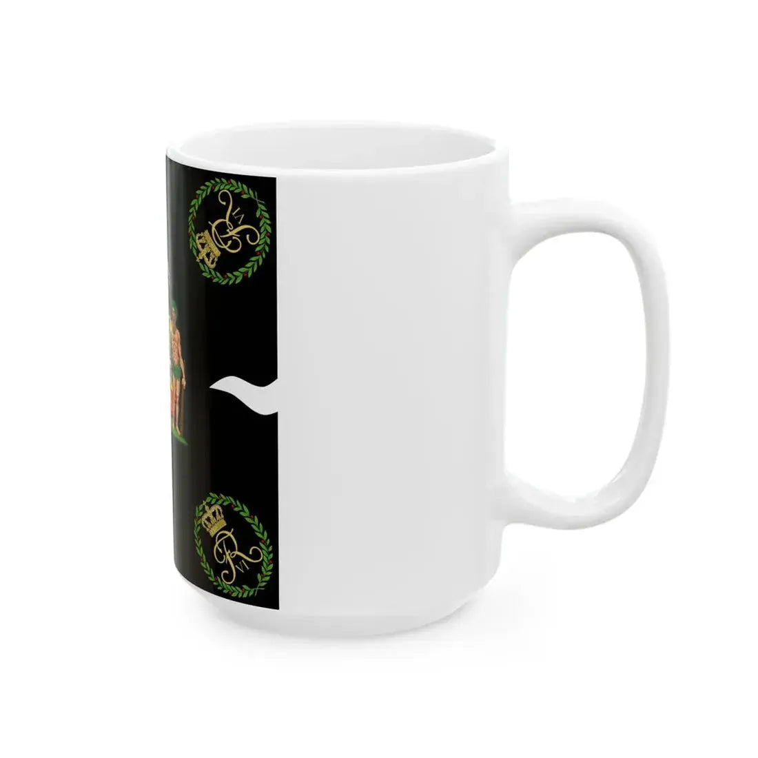 Regimental flag of 2nd Life regiment on Foot Denmark 1819-1842 (Denmark) White Coffee Mug - Go Mug Yourself