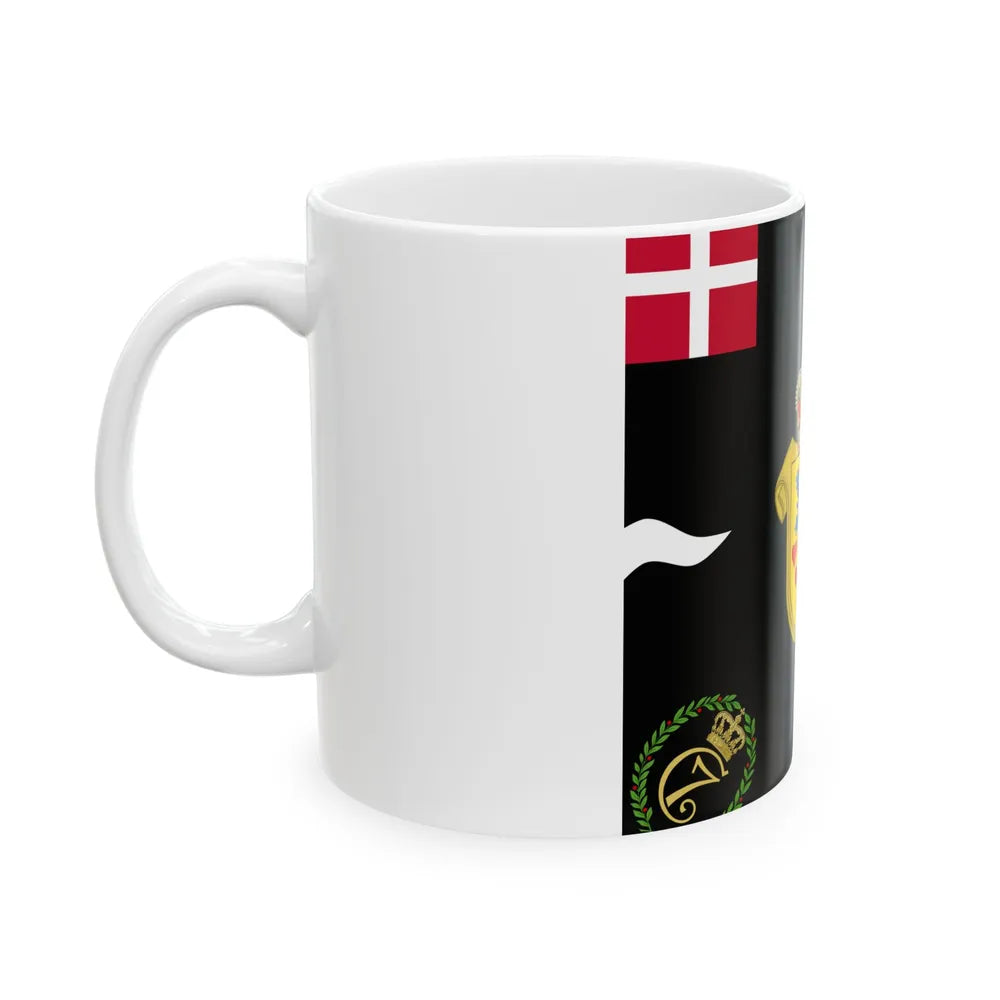 Regimental flag of 3rd Jutland Infantry Regiment (Denmark) White Coffee Mug - Go Mug Yourself