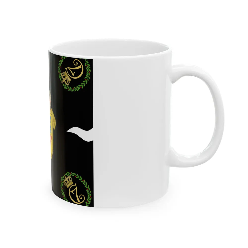 Regimental flag of 3rd Jutland Infantry Regiment (Denmark) White Coffee Mug - Go Mug Yourself