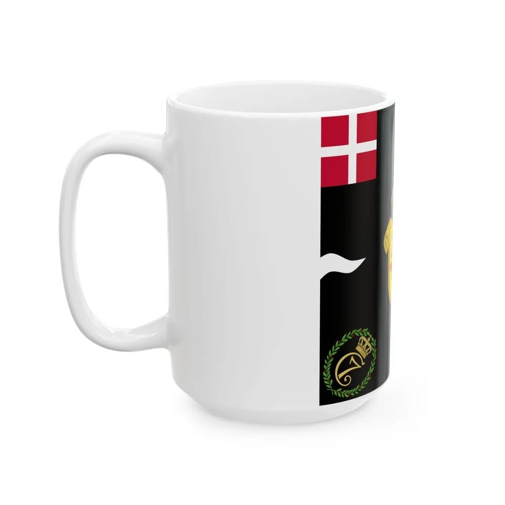 Regimental flag of 3rd Jutland Infantry Regiment (Denmark) White Coffee Mug - Go Mug Yourself
