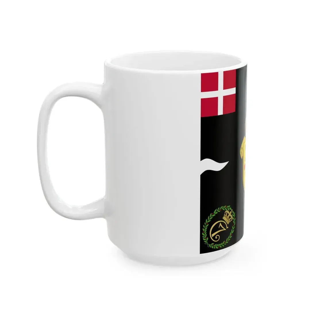 Regimental flag of 3rd Jutland Infantry Regiment (Denmark) White Coffee Mug - Go Mug Yourself