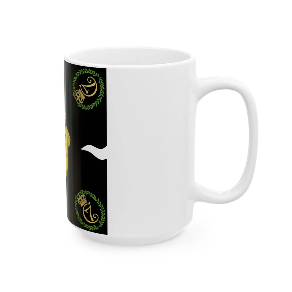 Regimental flag of 3rd Jutland Infantry Regiment (Denmark) White Coffee Mug - Go Mug Yourself