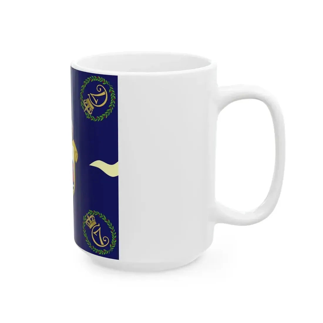 Regimental flag of Copenhagen Infantry Regiment (Denmark) White Coffee Mug - Go Mug Yourself