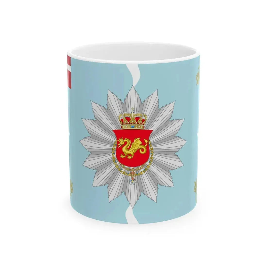 Regimental flag of Funen Infantry Regiment 1778-1785 (Denmark) White Coffee Mug 11oz - Go Mug Yourself