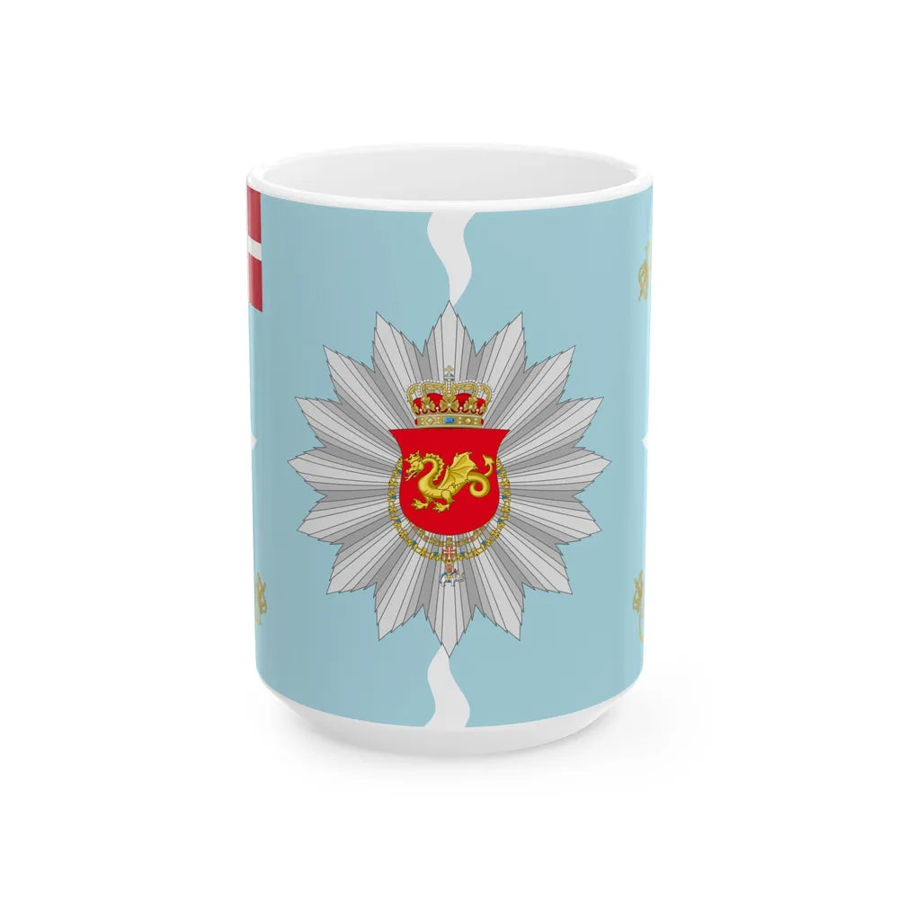 Regimental flag of Funen Infantry Regiment 1778-1785 (Denmark) White Coffee Mug 15oz - Go Mug Yourself