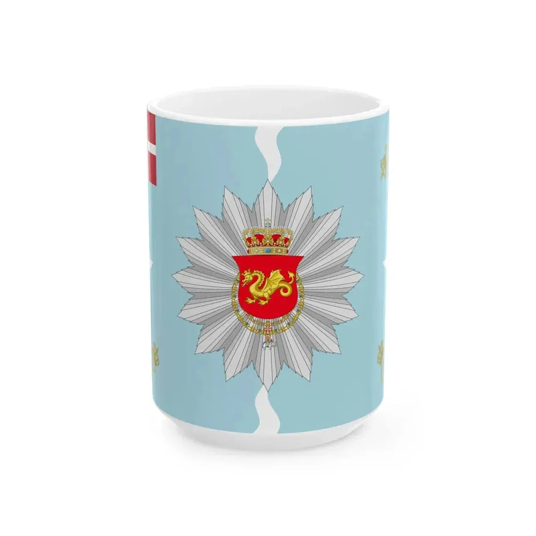Regimental flag of Funen Infantry Regiment 1778-1785 (Denmark) White Coffee Mug 15oz - Go Mug Yourself