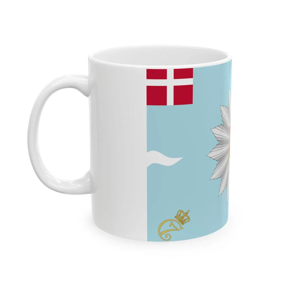 Regimental flag of Funen Infantry Regiment 1778-1785 (Denmark) White Coffee Mug - Go Mug Yourself