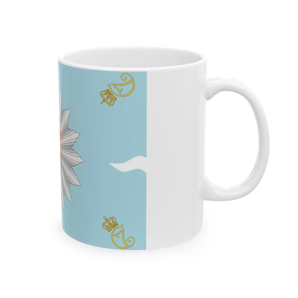Regimental flag of Funen Infantry Regiment 1778-1785 (Denmark) White Coffee Mug - Go Mug Yourself