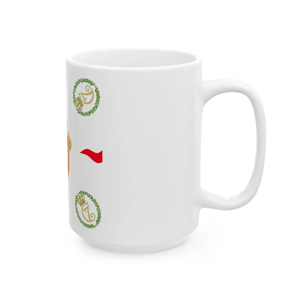 Regimental flag of Funen Infantry Regiment (Denmark) White Coffee Mug - Go Mug Yourself