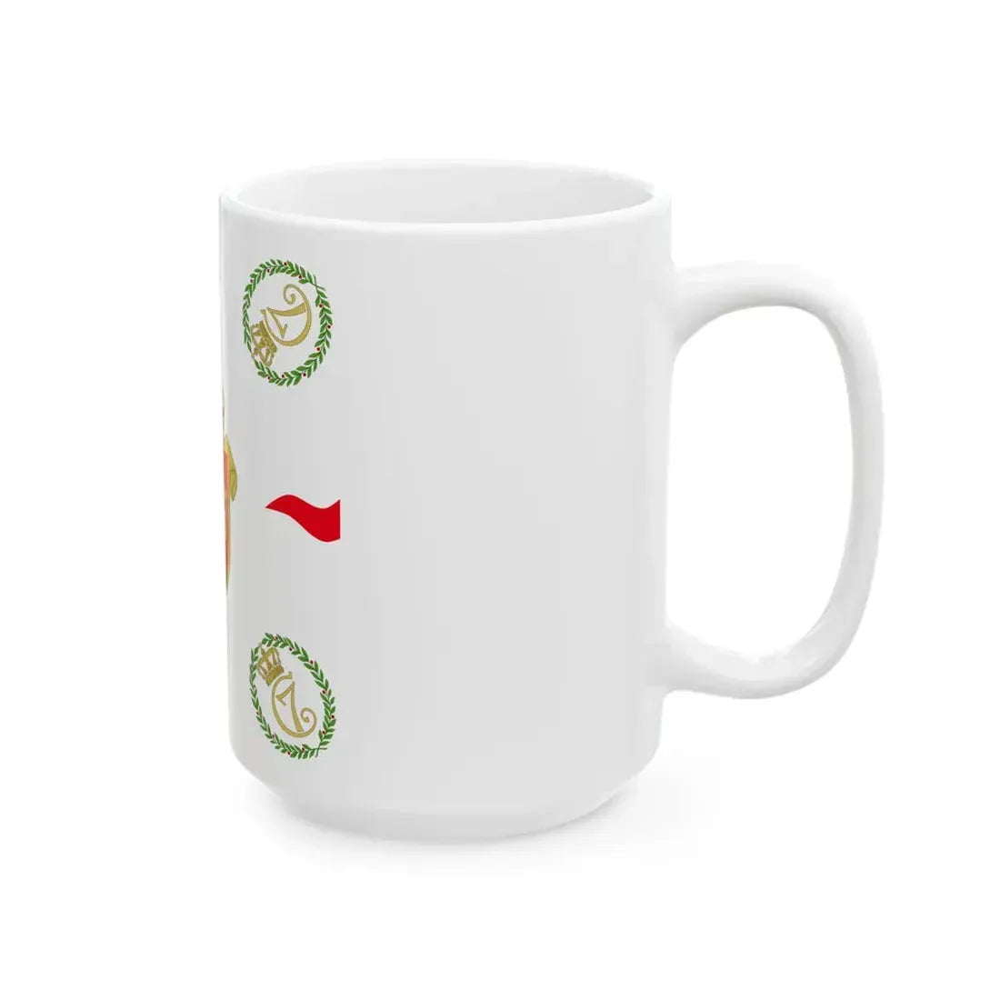 Regimental flag of Funen Infantry Regiment (Denmark) White Coffee Mug - Go Mug Yourself