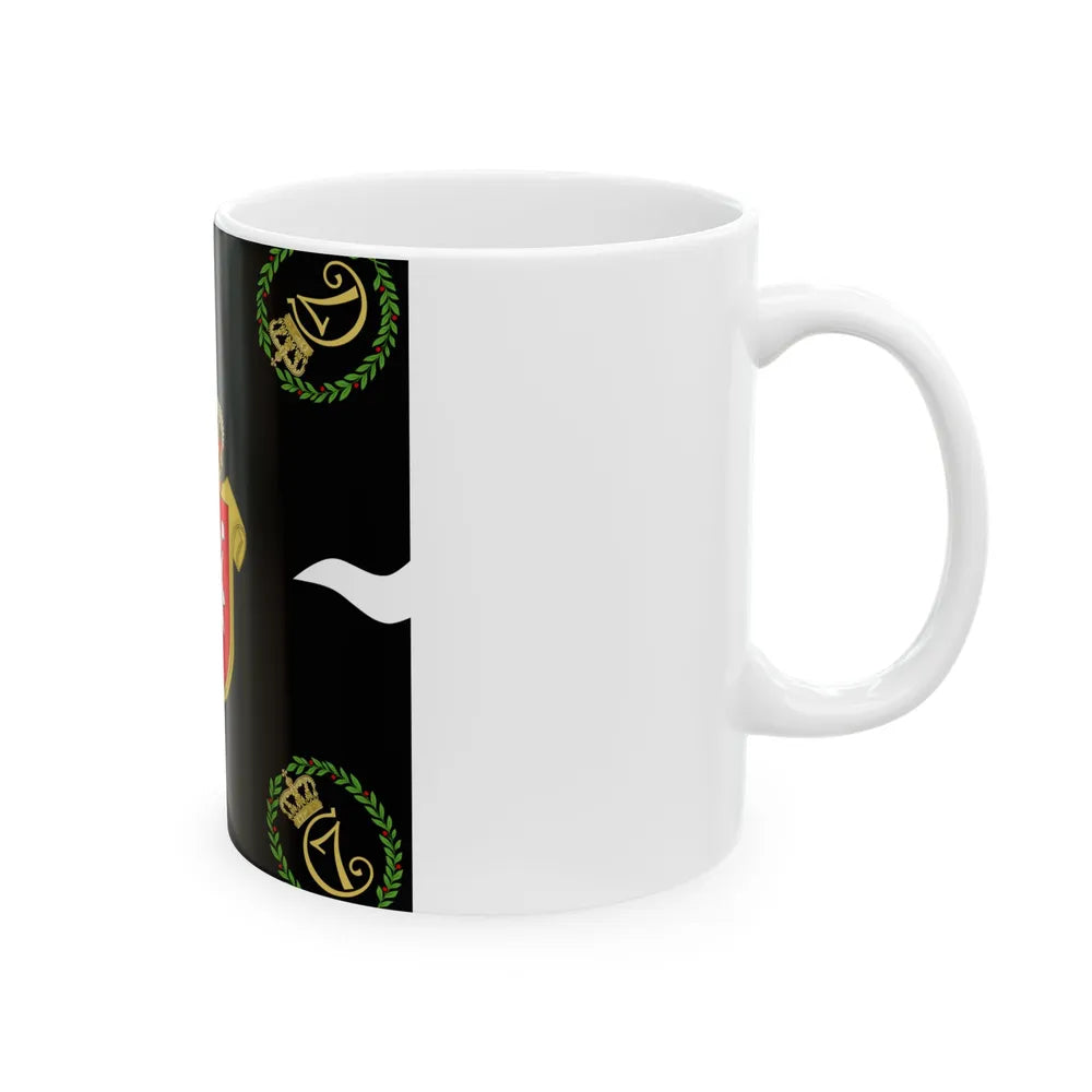 Regimental flag of Holstein Infantry Regiment 2 (Denmark) White Coffee Mug - Go Mug Yourself