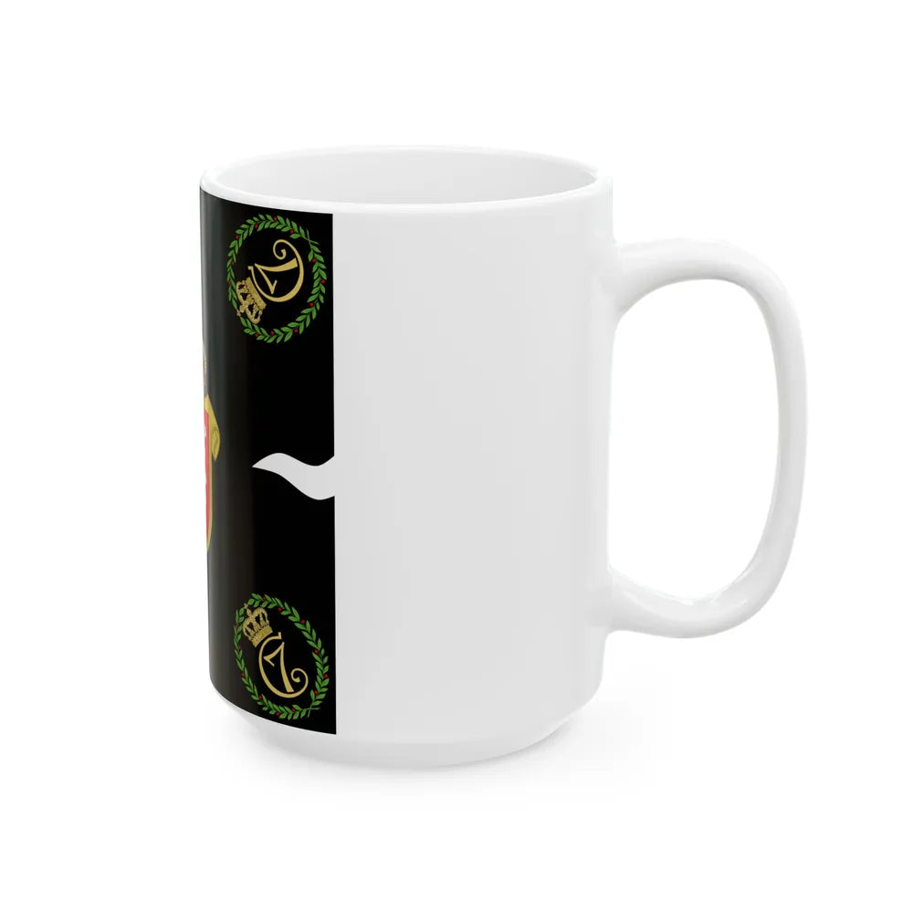 Regimental flag of Holstein Infantry Regiment 2 (Denmark) White Coffee Mug - Go Mug Yourself
