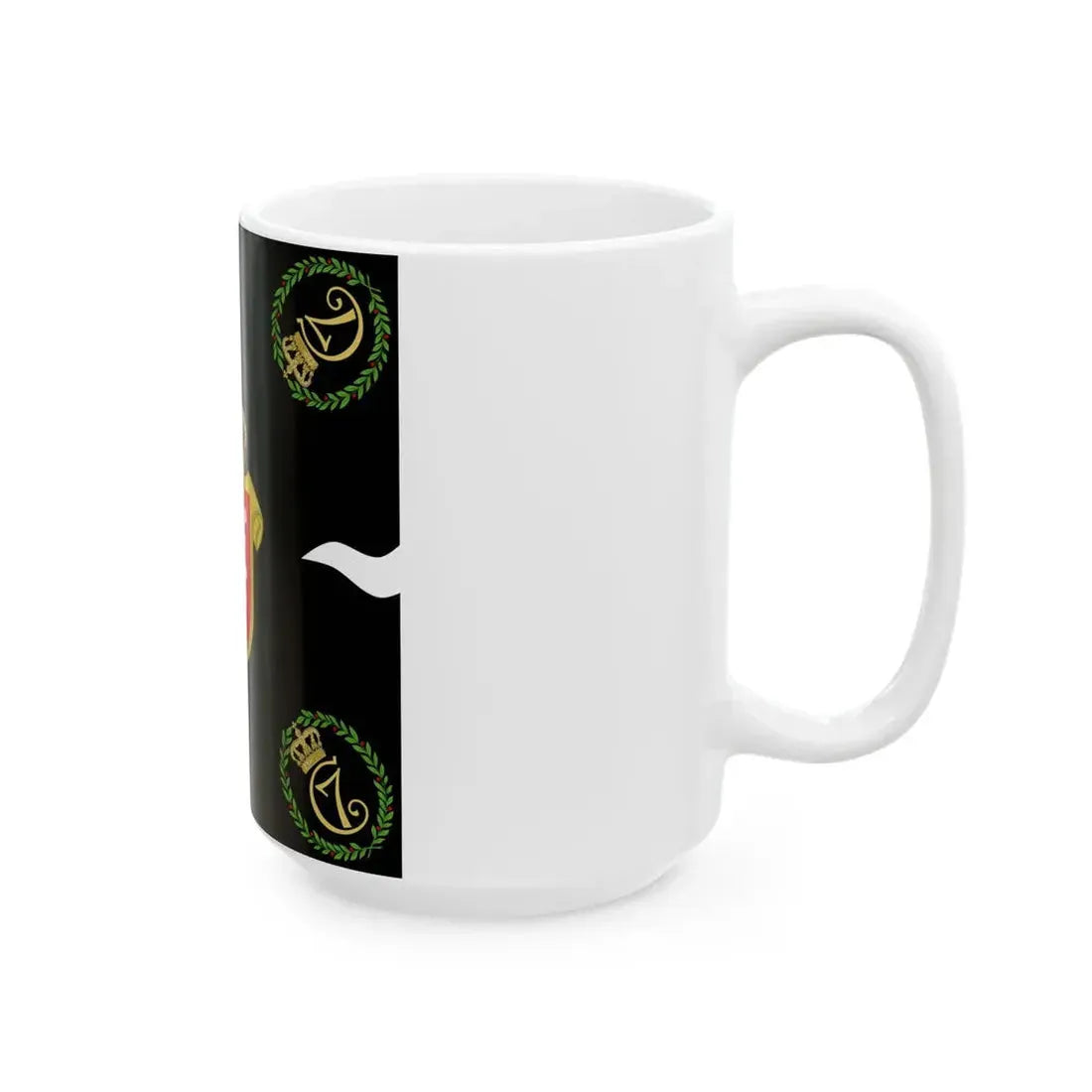 Regimental flag of Holstein Infantry Regiment 2 (Denmark) White Coffee Mug - Go Mug Yourself