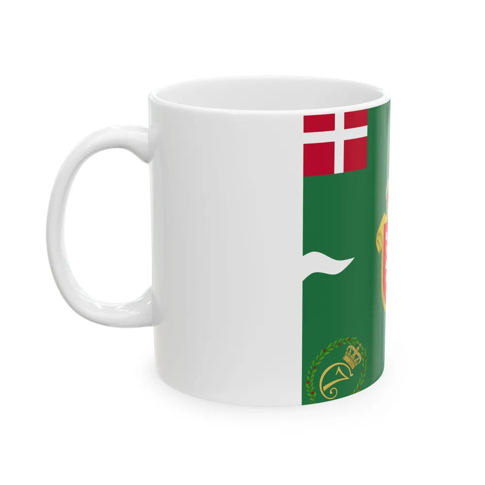 Regimental flag of Holstein Infantry Regiment (Denmark) White Coffee Mug - Go Mug Yourself