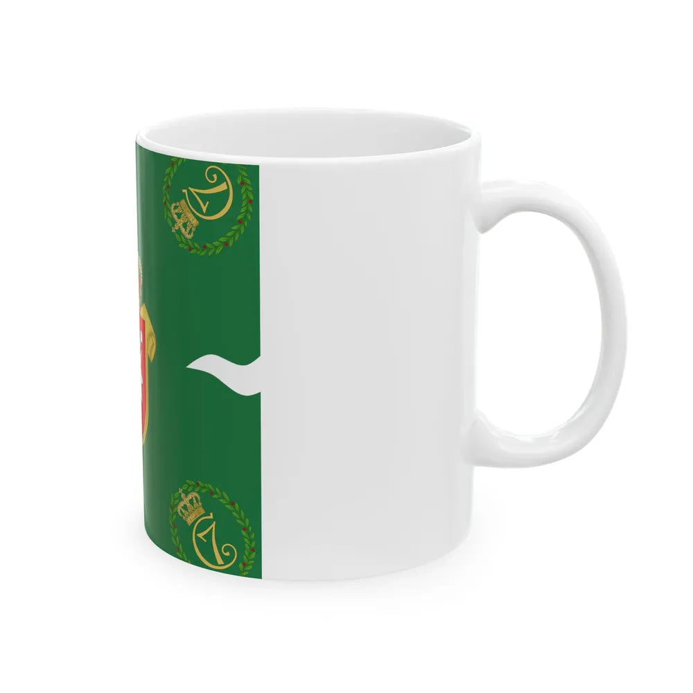Regimental flag of Holstein Infantry Regiment (Denmark) White Coffee Mug - Go Mug Yourself