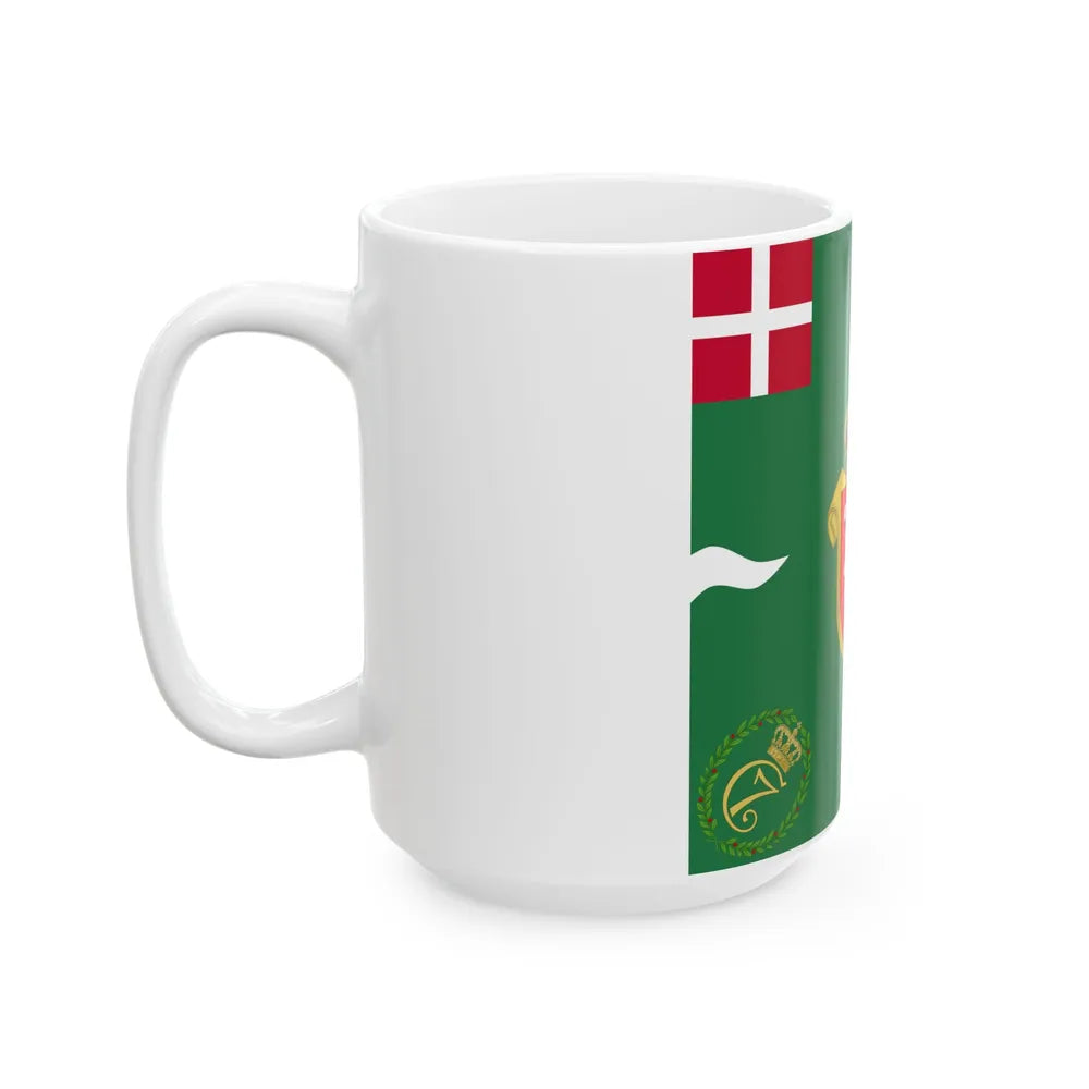 Regimental flag of Holstein Infantry Regiment (Denmark) White Coffee Mug - Go Mug Yourself