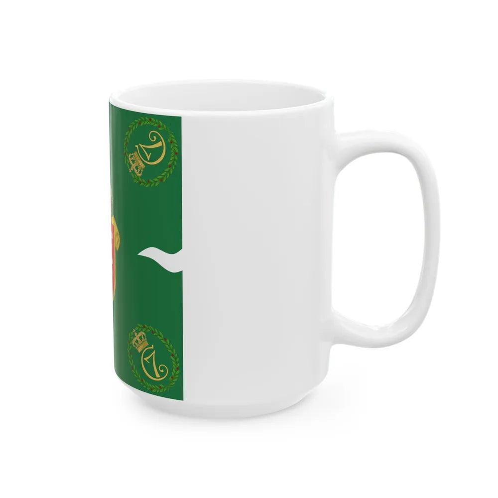 Regimental flag of Holstein Infantry Regiment (Denmark) White Coffee Mug - Go Mug Yourself